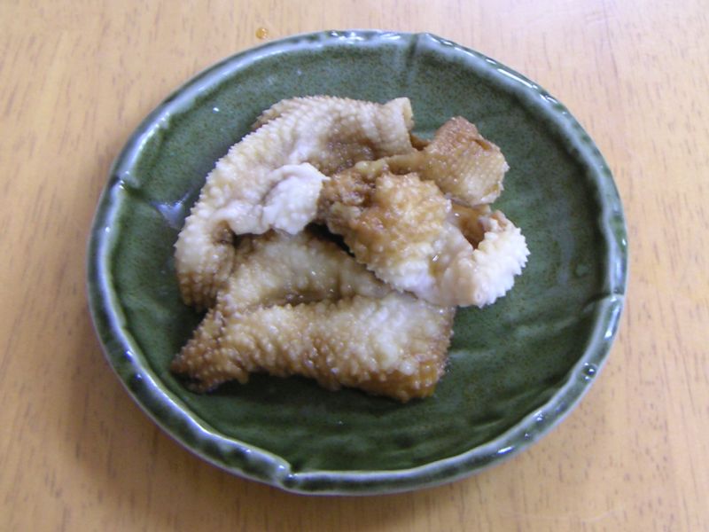 鶏皮の酢しょうゆ漬け