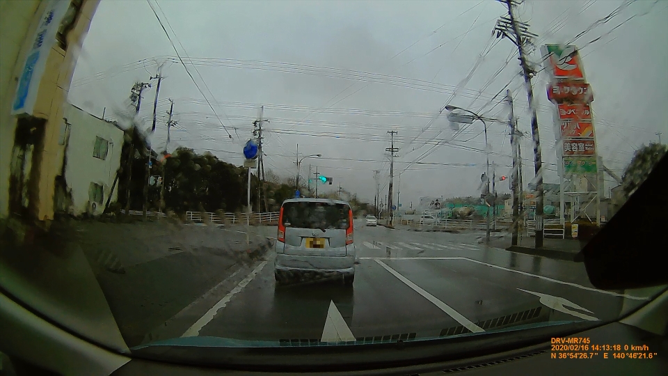 福島県道10号 いわき市錦町江栗 フロントカメラ