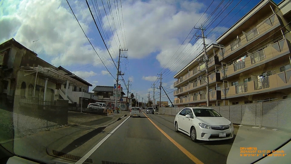 水戸市幹線市道18号 千波&middot;河和田線 水戸市河和田町 フロントカメラ