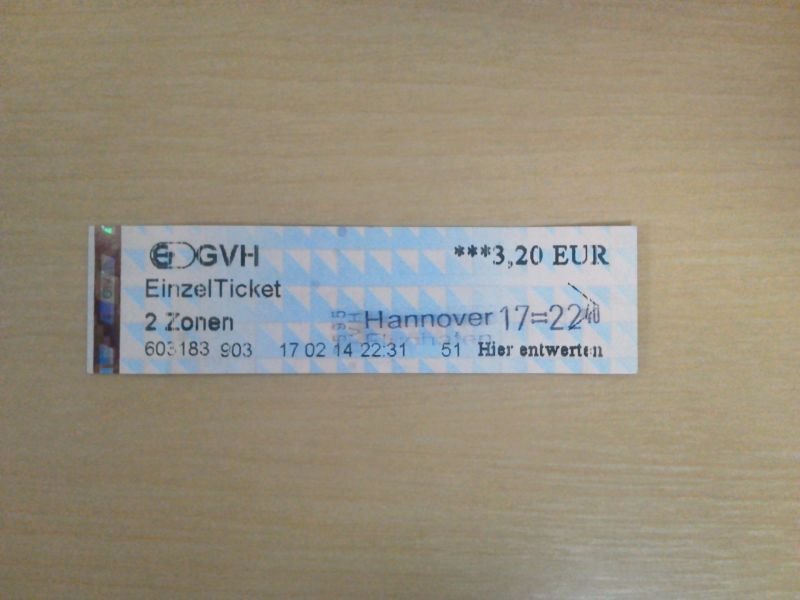 S-Bahnの切符
