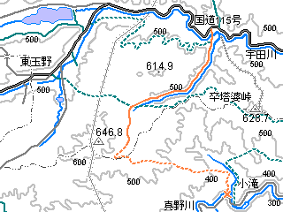 相馬市から小滝へ向かう道