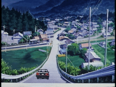 劇中鳥居駅近くの坂